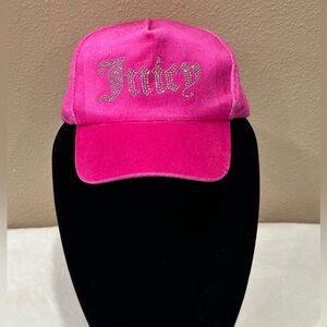 Juicy Couture Hot Pink Rhinestone Hat💖Cap
